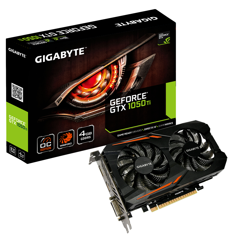 PLACA DE VIDEO GIGABYTE GEFORCE GTX 1050 TI OC 4G - Sucata