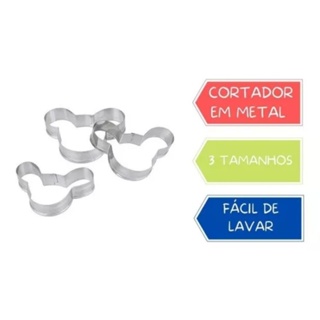 Jogo Cortador De Massa Biscoito Rosto Mickey - Biscuit