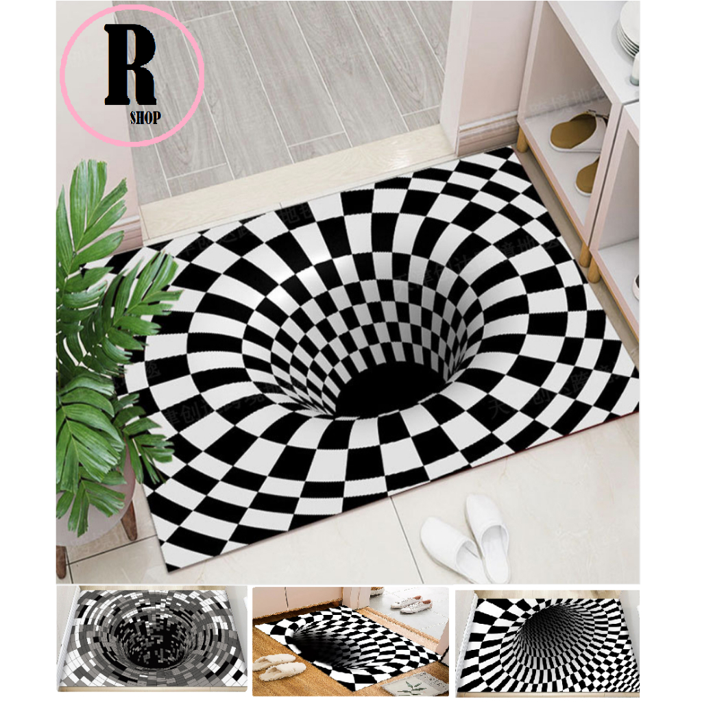Tapete Visual 3D Antiderrapante Banheiro Capacho Absorvente