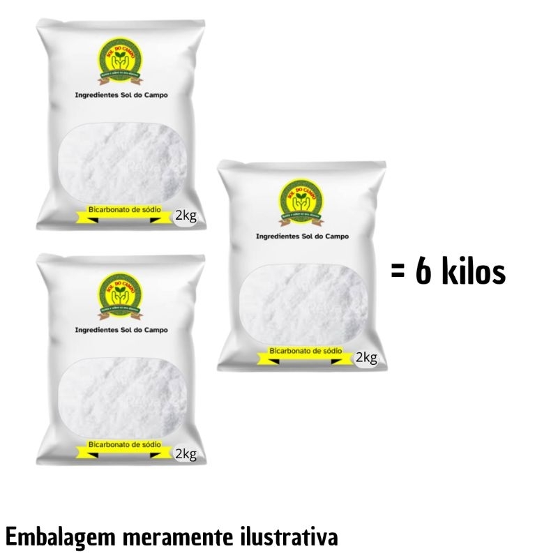 Bicarbonato de Sódio Premium (2kg,4kg e 6kg) - 100% Puro para Cozinha, Limpeza e Cuidados Pessoais