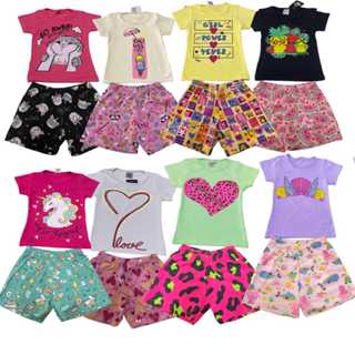 Kit Sortido10 peças 5 conjuntos Conjuntos Infantil MeninaTamanho 1 ao 14