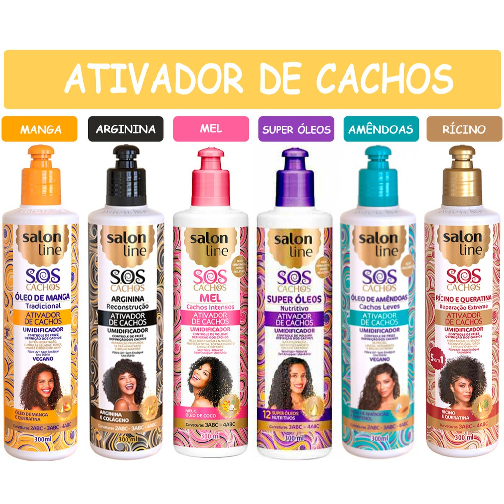Ativador de cachos Salon Line S.O.S cachos 300ml | Shopee Brasil