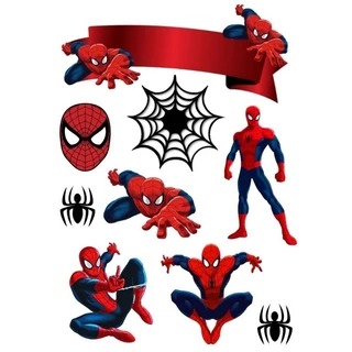 topo de bolo homem aranha com 10 peças