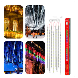 Pisca Pisca Natal Cascata Meteoro Luzes Natal Led Rgb Quente