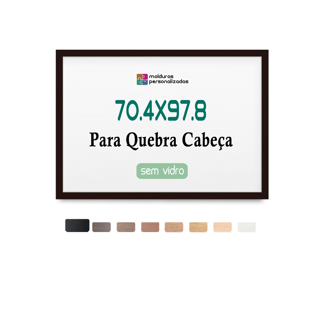 Moldura 70,4 X 97,8 Para Quebra Cabeca Grow Puzzle sem vidro