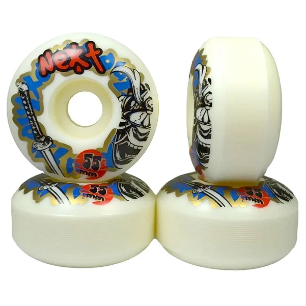 Roda De Skate Next 55mm Katana (Feita pela Moska) 52 D Branca