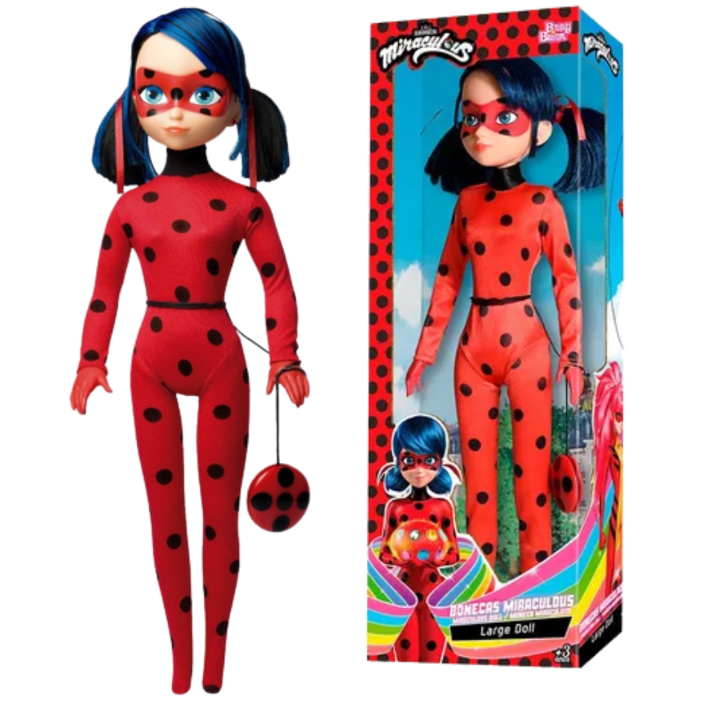 Boneco Cat Noir 56cm Original Infantil E Boneca Ladybug Musical 45cm  Acompanha Um Bastão Feitos Em Vinil Kit Bonecos Articulados Desenho  Miraculous Lady Bag Brinquedo Para Crianças Menina Menino Selo Inmetro  Novabrink