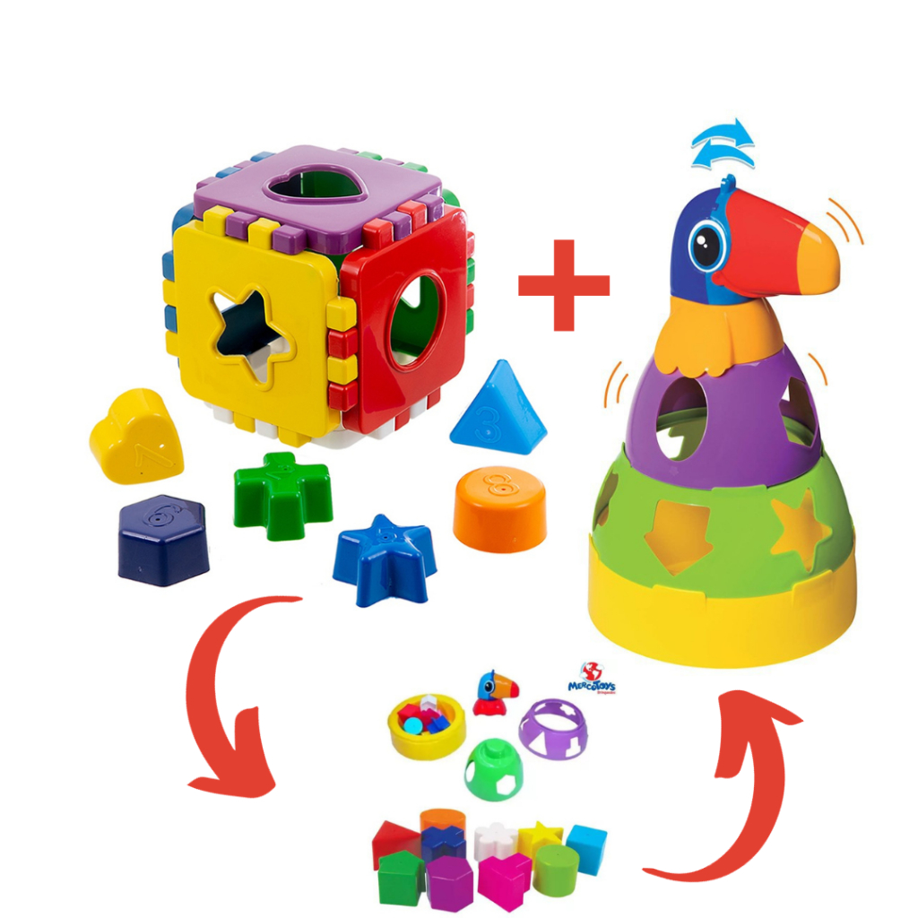 Kit De Brinquedo Infantil Interativo Didatico Educativo Para Bebe Cubo ...