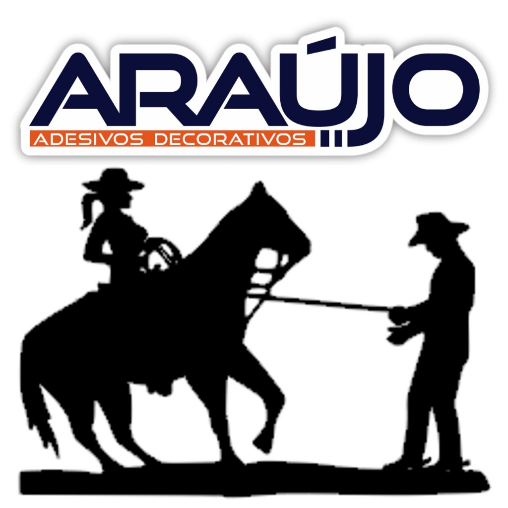 Adesivo Puxando Cavalo Pelo Laço Para Carro e Moto Personalizado