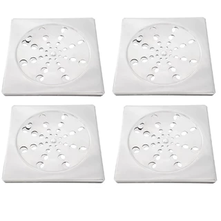 kit 04 Pçs Tampa Ralo Grelha Quadrada Com Fecho Abre Fecha