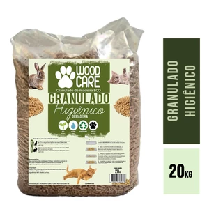 Granulado De Madeira e Areia Para Gatos - 20 Kg