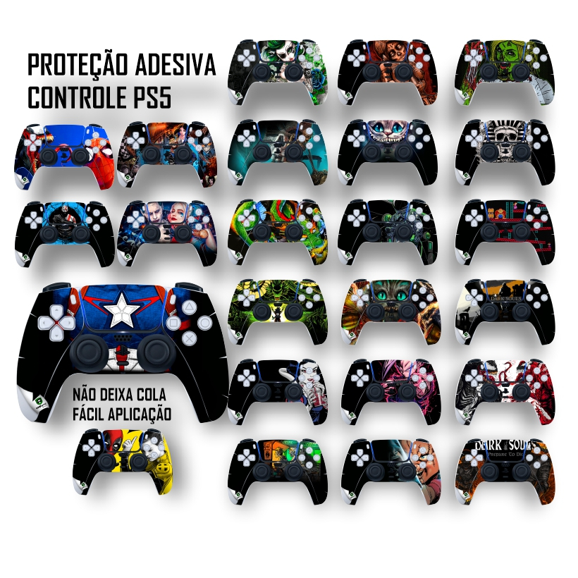compativel skin adesivo proteção de controle PS5 - pelicula de customização e proteção / NÃO DESBOTA
