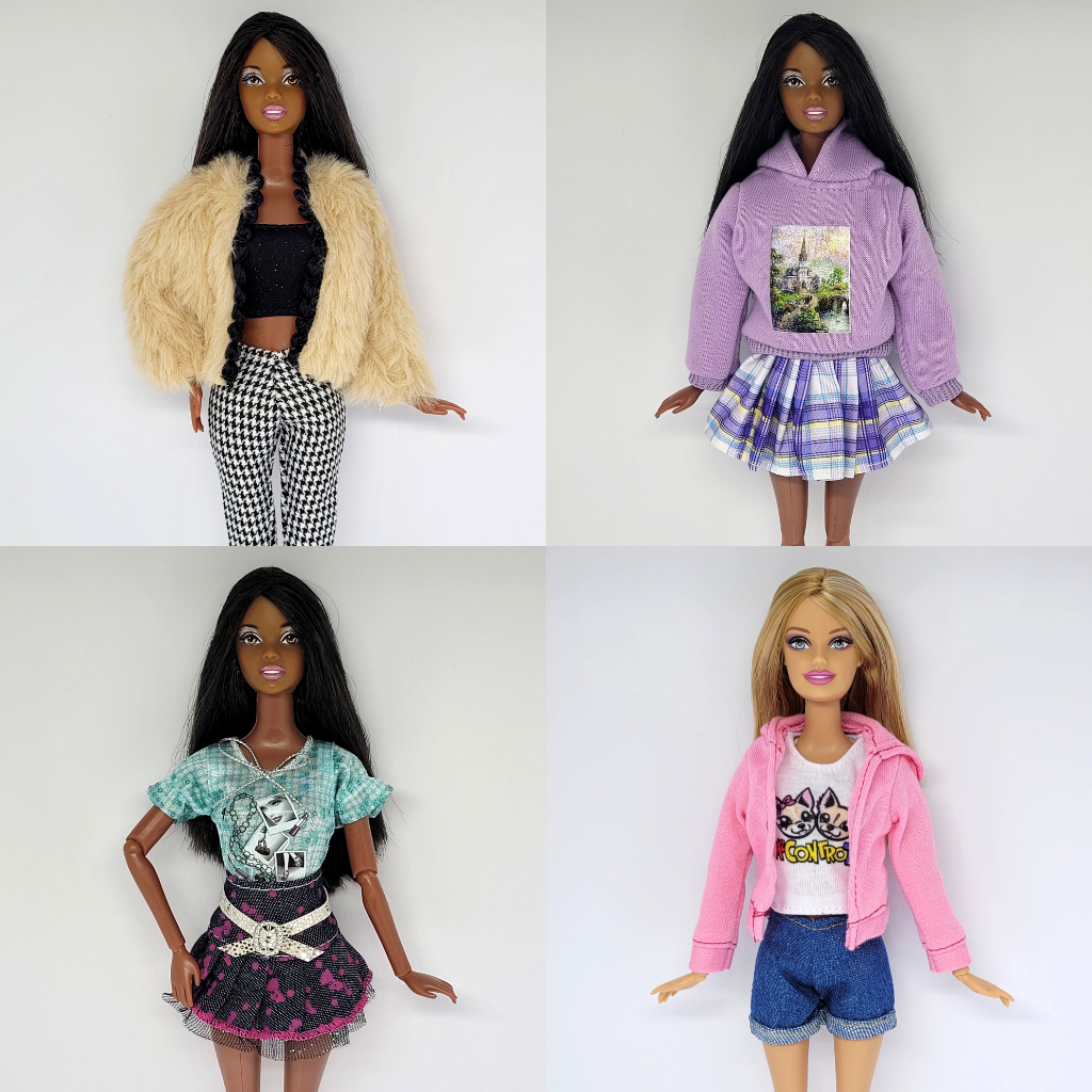 Mattel genuína barbie festa moda boneca conjunto princesa boneca