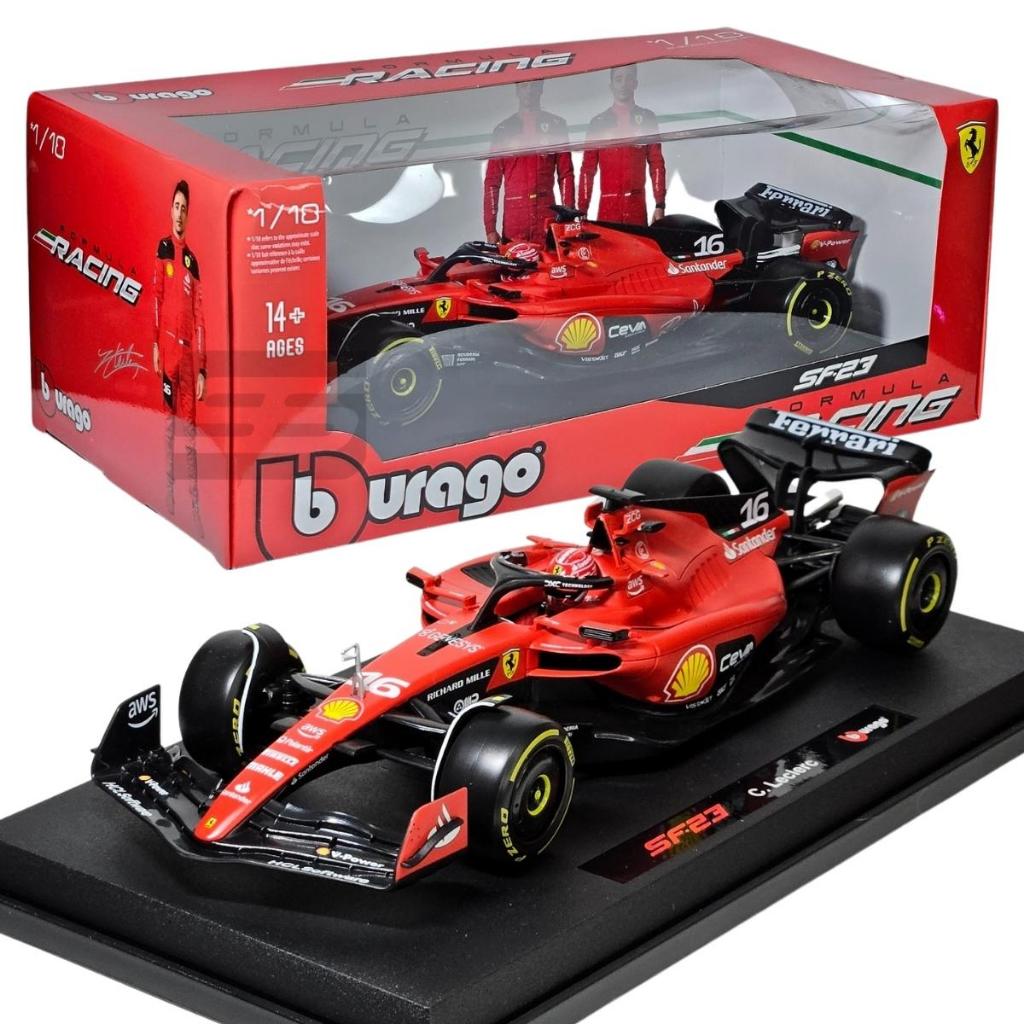 Miniatura F1 Ferrari SF23 2023 Charles Leclerc 1/18 Bburago