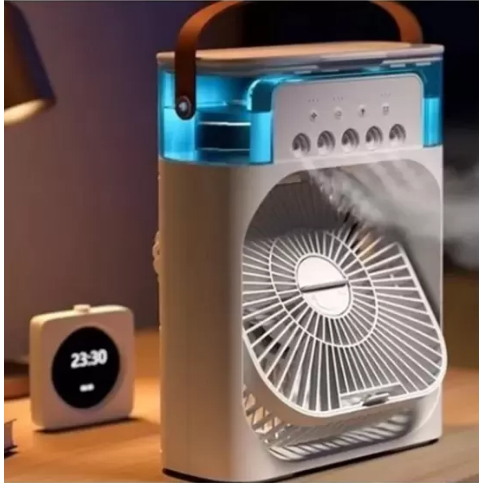 Mini Ventilador de Mesa Portátil Umidificador e Climatizador pode colocar Gelo