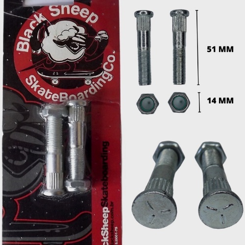Parafuso Central Skate Black Sheep Recartilhado Nacional
