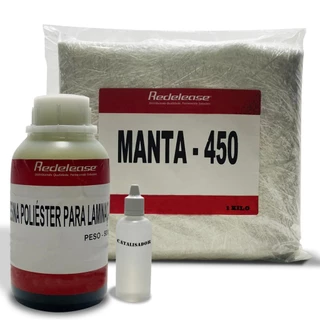 Kit Reparo Fibra De Vidro 100g Manta + 500g De Resina