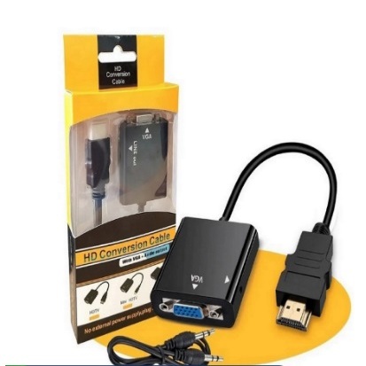 Cabo Conversor Adaptador Hdmi Para Vga Com Saída P2 Áudio 3345
