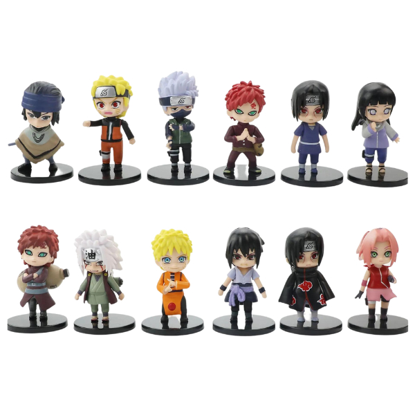 Mega Combo Naruto Action Figure + Polaroide Anime Bonecos Novo