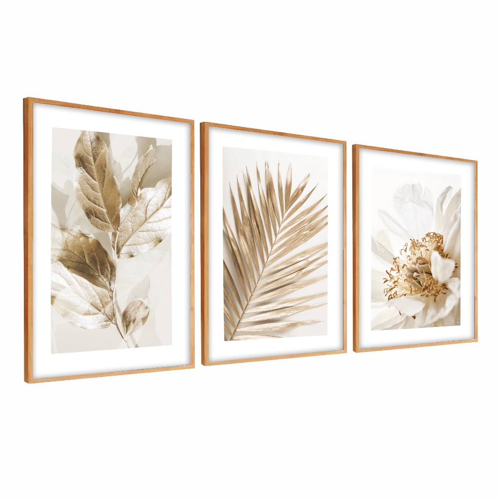 Kit Quadros 50x70 Sala Com Moldura