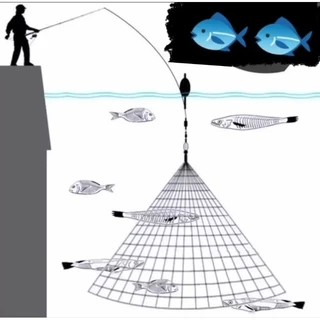 kit com 4 redinhas para pesca com vara