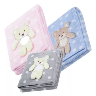 Manta Soft Bichinhos Saída de Maternidade para Bebê Infantil Cobertor Hipoalergênico anti alérgico Super Macio