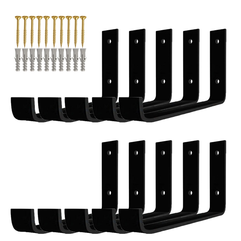 Mão Francesa Invertida 25cm Suporte Ferro Industrial 10pç