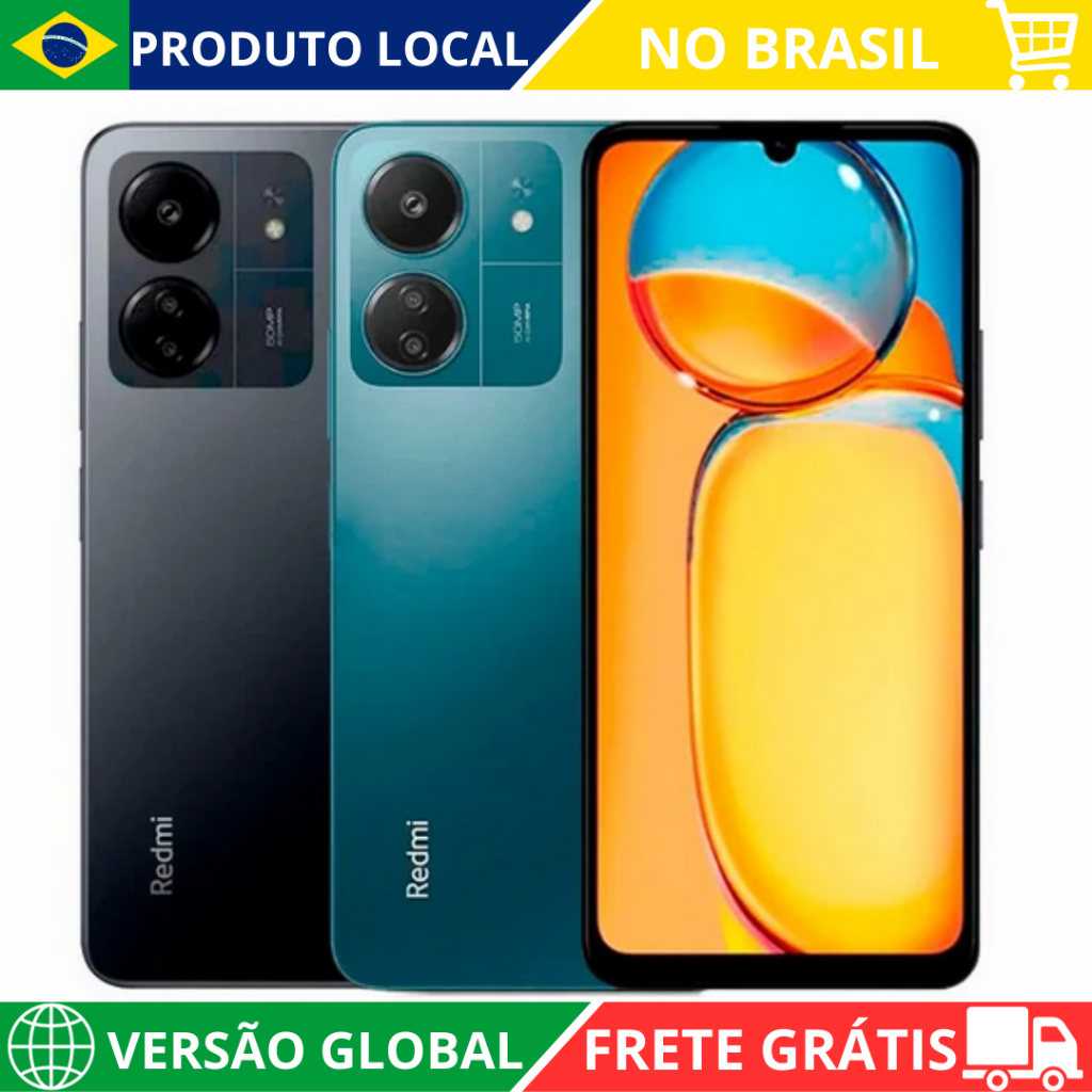 Celular Xiaomi Redmi 13C 256GB 8GB Ram - 128GB 6GB/4GB Ram Dual Sim Global Envio Imediato!