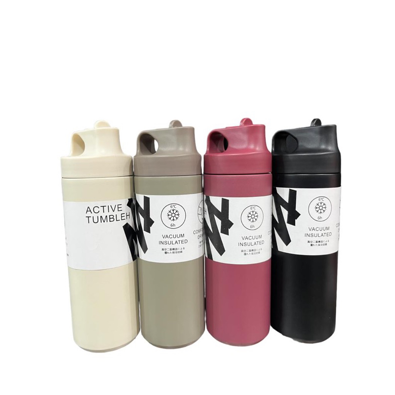 Garrafa Térmica Quente Frio Lisa Com Bico e Canudo Luxo Resistente a Temperatura 550ml ACTIVE