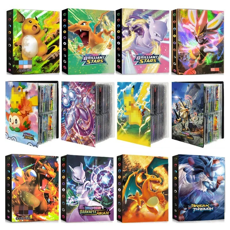 Álbum Pasta Cartas/Cards Pokémon TCG - Fichário Porta 240 Cartas Pokemon