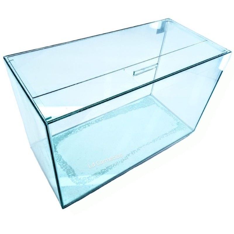 Aquário n5 Retangular 40x19x25cm 19 litros peixes orçamentais plantas artificiais decoração Beteiras Bettas betas