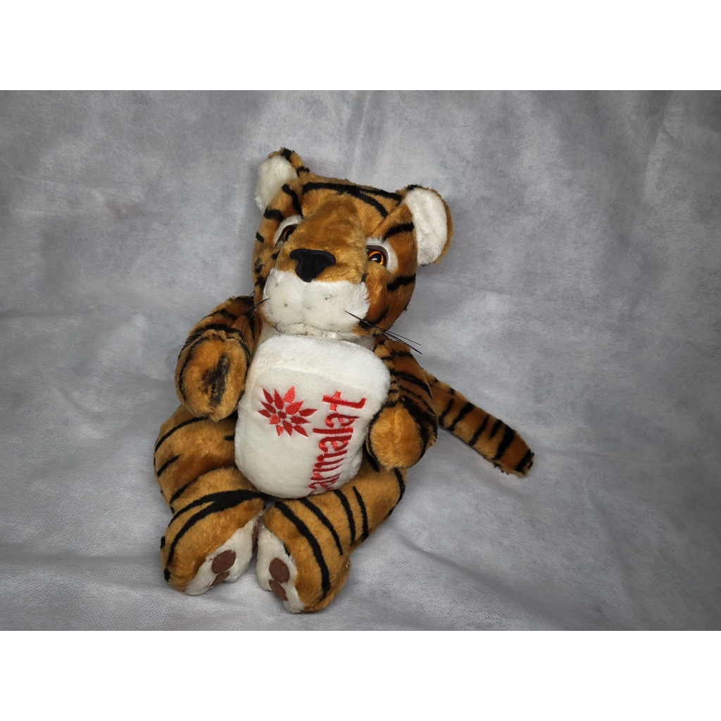 Tigre Fofinho Sentado Com Laço 23cm - Pelúcia- Safári Africa