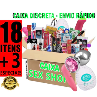 Kit Revenda 21 itens Especiais Caixa sem raspadinhas adulto casal Vibrador Ponto G + EGG + Plug Sexy shop