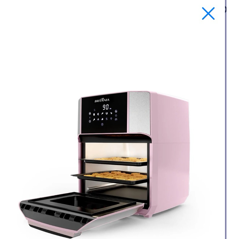 Super lançamento Fritadeira Air Fryer Oven Britânia Rosa 12L 1800W  BFR2150RS