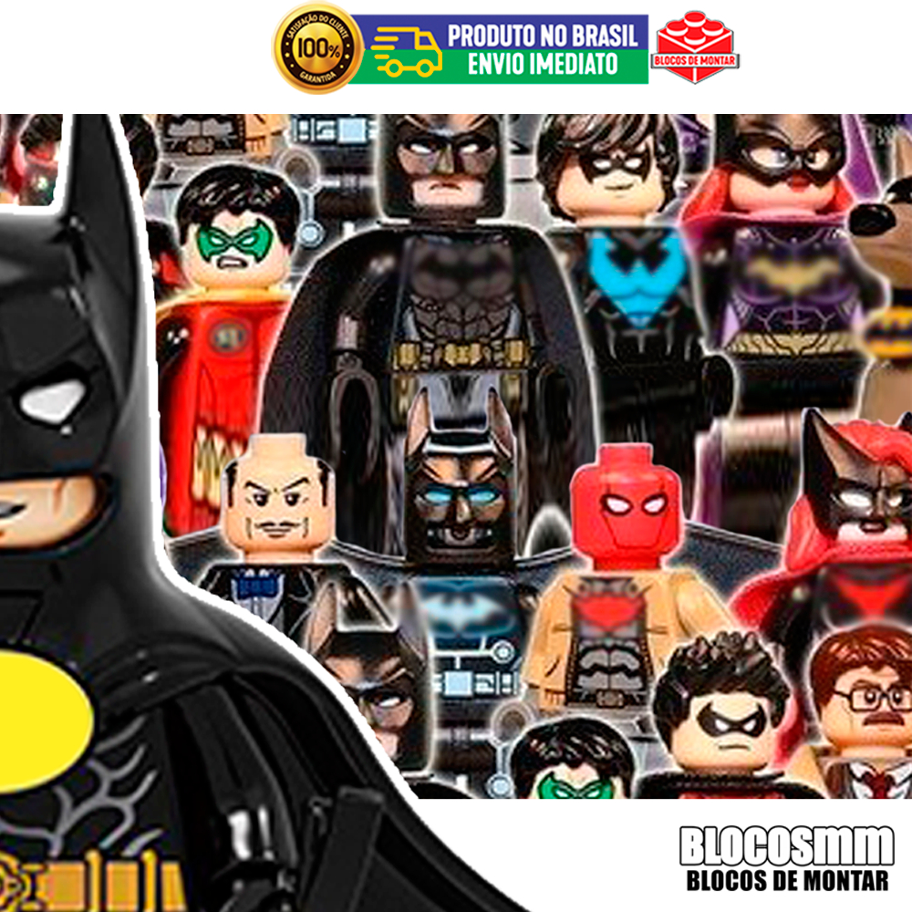 Mini bonecos custom Super Heróis Batman Robin Coringa Blocos boneco HQSETOYS