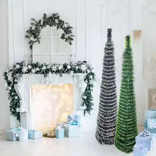 Árvore De Natal Verde Nevada Dobrável Novidade Compacta 150cm MIIMI