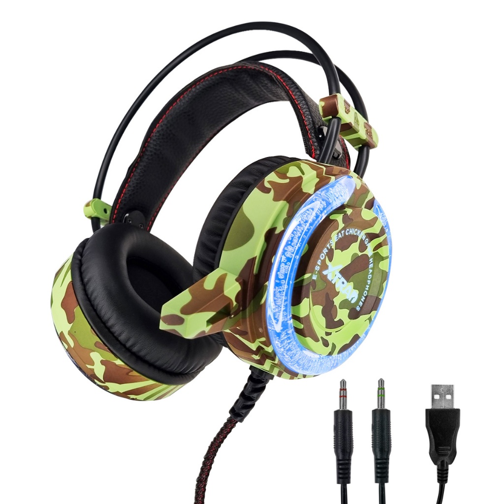Headset Fone de ouvido gamer Headphone com microfone LED para PC Entrada P2 USB Marca XTRAD