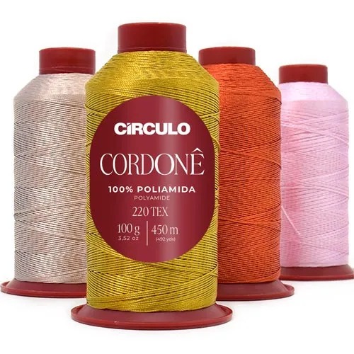 Fio Cordonê Círculo Poliamida 450 Metros Crochê 100 Gramas