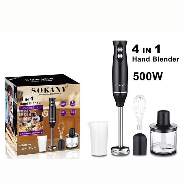 Kit Mixer e Processador 4 em 1 Para Diversos Alimentos 500W