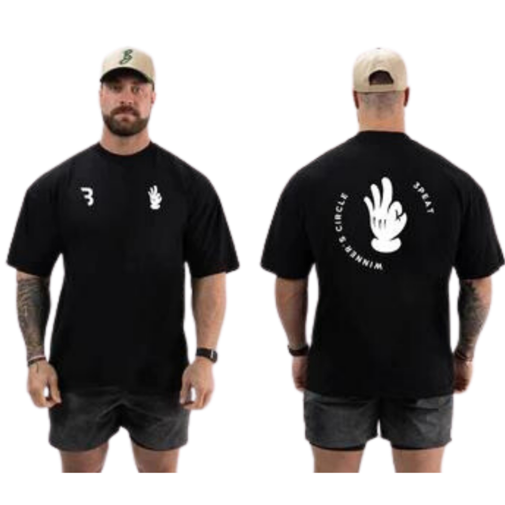 Camiseta Oversized Merch Fitness T-Shirt Academia Camisa Algodão
