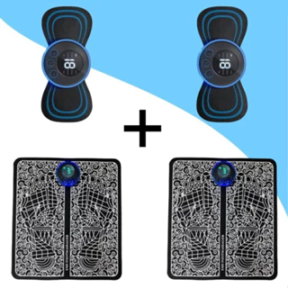 Kit de 2 Massageador Elétrico para Pés + 2 Massageador Portátil Elétrico Recarregavél - Relaxante Muscular Alivia Dor Pescoço Coluna em Oferta na Shopee