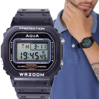 Relógio Militar Digital Masculino AQUA GP519 Simples a prova d'água Original