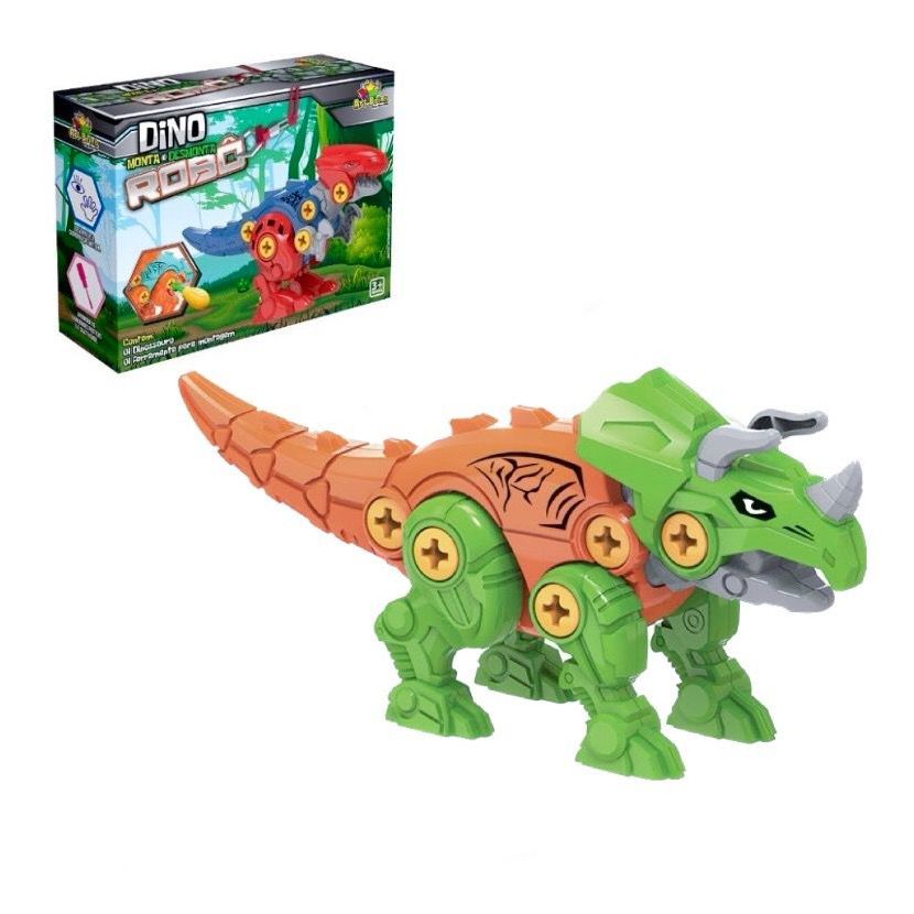 Imagem do produto Brinquedo Dinossauro Robô Monta e Desmonta Colorido Dino Educativo Art 1