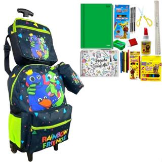 Kit Mochila Rainbow Friends Amigos Do Azul Babão Costas G F5