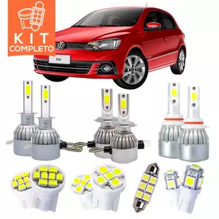 Kit Completo Lâmpadas LEDs para Carro Gol Voyage G5 G6 G7