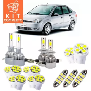 Kit H1 H7 T10 e Torpedo Lâmpadas LED Fiesta Sedan Focus 2008 a 2013