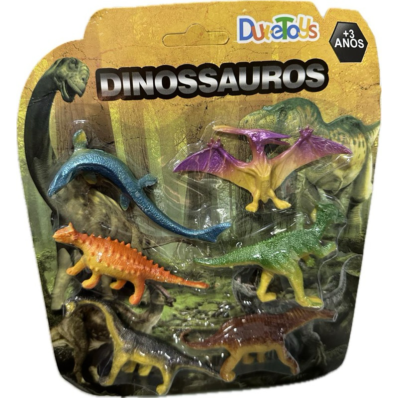 Dinossauro Kit Com 6 e 8 Dinossauros Emborrachado Brinquedo Dino ...