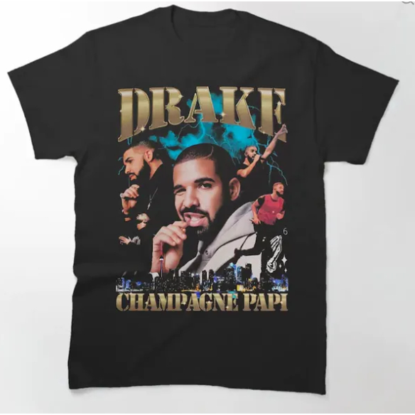 Camisa Drake Cantor Pop Camiseta Champagne Papi Algodão Blusa Unissex