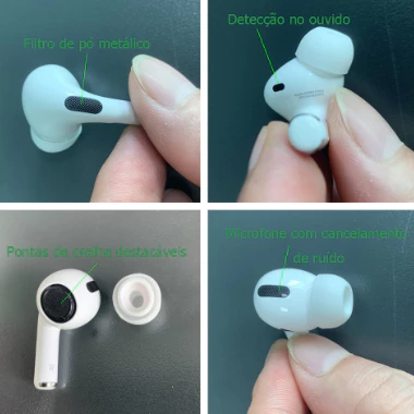 TWS Fone De Ouvido Airs Pro Estéreo Bluetooth Sem Fio
