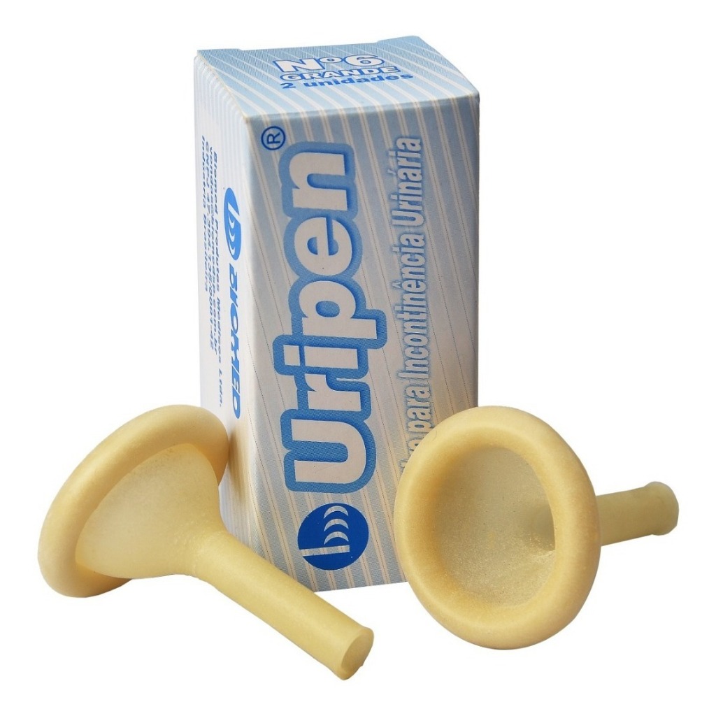 Kit Uripen Dispositivo Incontinência Nº6 10un Coletor Urina Fralda Geriátrica Sonda de Camisinha